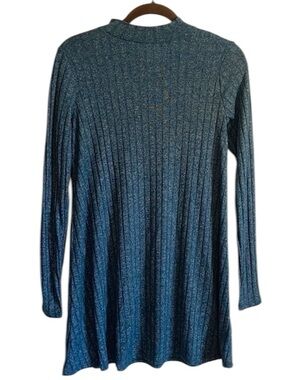 Mossimo Skater Dress SM Blue NWT Retro Ribbed Swing Casual Mini Flattering Basic